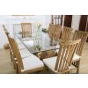 1.8m Reclaimed Teak Root Rectangular Block Dining Table with 8 Santos Chairs - 4